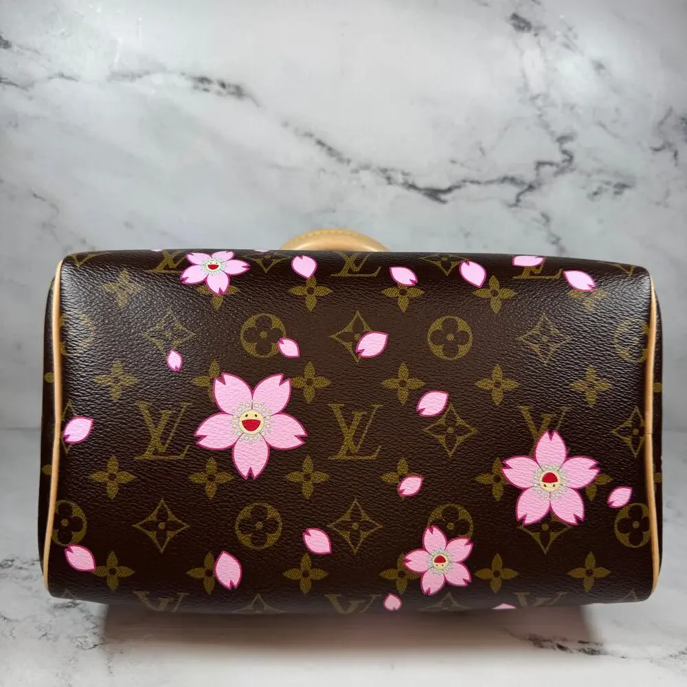 Louis Vuitton Murakami Bag Cherry Blossom Speedy 25 LV X TM Monogram Bandouliere